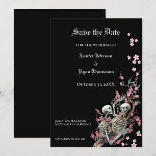 Gothic halloween wedding speichern Sie das Datum E Ankündigung