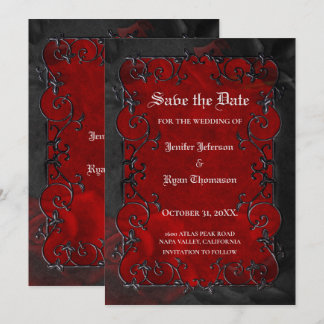 Gothic halloween wedding speichern Sie das Datum E Ankündigung