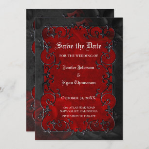 Gothic halloween wedding speichern Sie das Datum E Ankündigung