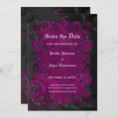 Gothic halloween wedding speichern Sie das Datum E Ankündigung (Vorne/Hinten)