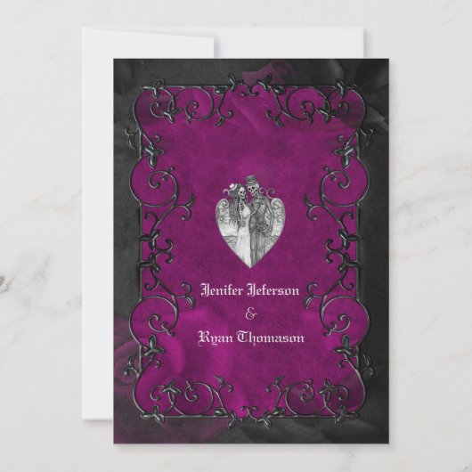 Gothic halloween wedding speichern Sie das Datum E Ankündigung (Rückseite)