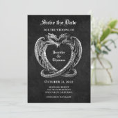 Gothic halloween wedding speichern Sie das Datum E Ankündigung (Stehend Vorderseite)