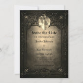Gothic halloween wedding speichern Sie das Datum E Ankündigung (Vorderseite)