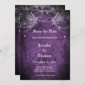 Gothic halloween wedding speichern Sie das Datum E Ankündigung (Vorne/Hinten)