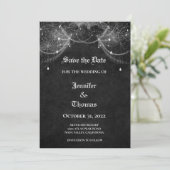 Gothic halloween wedding speichern Sie das Datum E Ankündigung (Stehend Vorderseite)