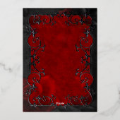 Gothic halloween wedding speichern Sie das Datum E Folieneinladung (Rückseite)