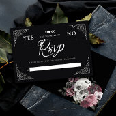 Gothic Halloween Wedding Spirit Board Black RSVP Karte