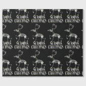 Gothic Halloween Weihnachtssaison Creepings Geschenkpapier (Flach)