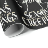 Gothic Halloween Weihnachtssaison Creepings Geschenkpapier (Rolleneckpunkt)