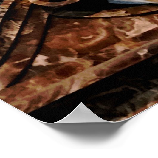 Gothic Halloween Winged Skeleton Poster (Ecke)