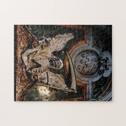 Gothic Halloween Winged Skeleton Puzzle (Horizontal)