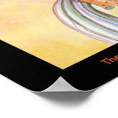 Gothic Halloween Witch Cat Poster (Ecke)