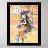 Gothic Halloween Witch Cat Poster (Vorne)