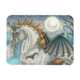 GOTHIC HALLOWEWEWEN UNICORN MIT BAT WINGS, HORSE MAGNET
