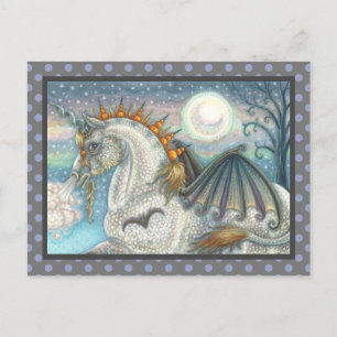 GOTHIC HALLOWEWEWEN UNICORN MIT BAT WINGS, HORSE POSTKARTE