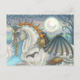 GOTHIC HALLOWEWEWEN UNICORN MIT BAT WINGS, HORSE POSTKARTE