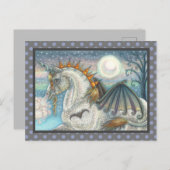 GOTHIC HALLOWEWEWEN UNICORN MIT BAT WINGS, HORSE POSTKARTE (Vorne/Hinten)