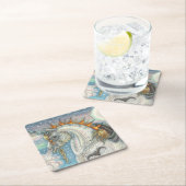 GOTHIC HALLOWEWEWEN UNICORN MIT BAT WINGS, HORSE RECHTECKIGER PAPPUNTERSETZER (Vor Ort)