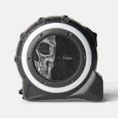 Gothic Halskull Schwarz und Weiß Cool Maßband (Vorderseite)