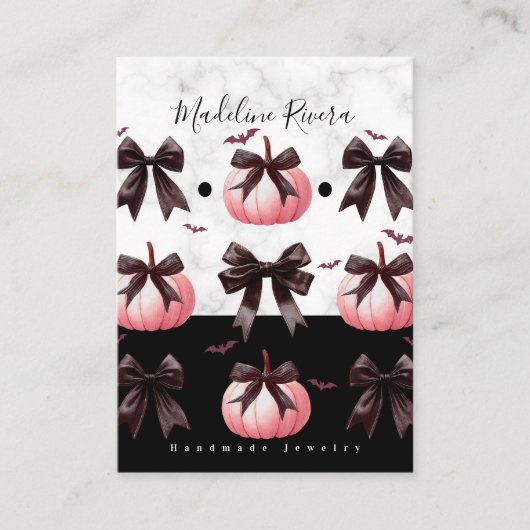 Gothic Handmade Artisan Earring Display Cards B Telefonnummerkarte (Vorderseite)