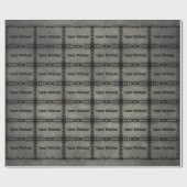 Gothic Happy Birthday Black Barbed Branches Grey Geschenkpapier (Flach)