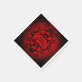 Gothic Happy Halloween Serviette (Ecke)