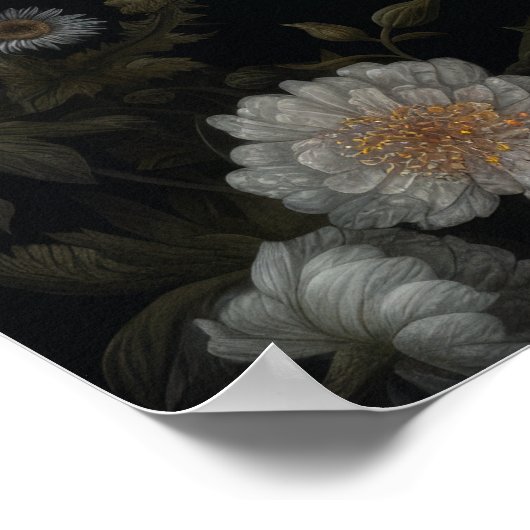 Gothic Hare and Moon Art Print Poster (Ecke)