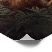 Gothic Hare and Moon Art Print Poster (Ecke)