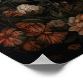 Gothic Hare and Moon Art Print Poster (Ecke)