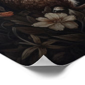 Gothic Hare and Moon Art Print Poster (Ecke)