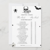 Gothic He sagte, sie sagte Brautparty-Spielkarte Ankündigung (Vorderseite)