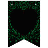 Gothic Heart Banner Grün & Schwarz 1 (Zweite Fahne)