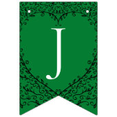 Gothic Heart Banner Grün & Schwarz 1 (Dritte Fahne)