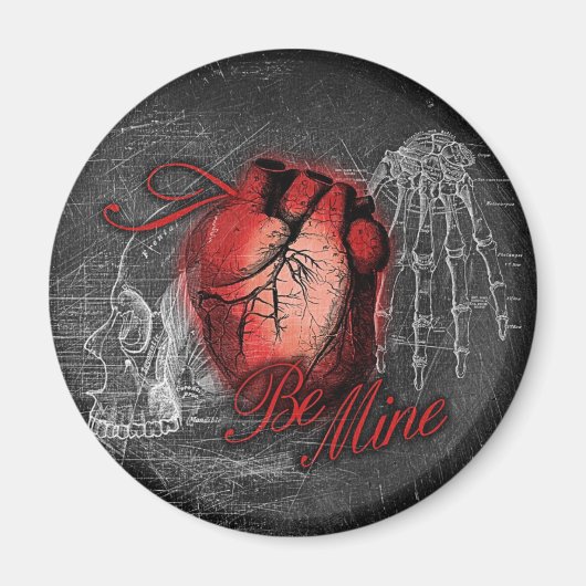 Gothic Heart Be Mine Magnet (Vorne)
