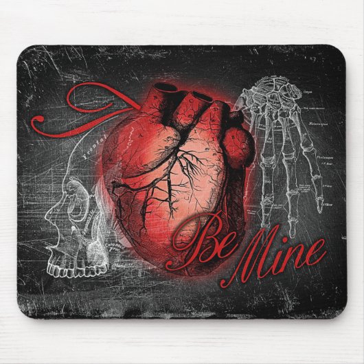 Gothic Heart Be Mine Mousepad (Vorne)