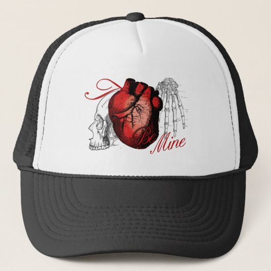 Gothic Heart Be Mine Truckerkappe (Vorderseite)