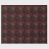 Gothic Heart Blutfleisch Monogramm Geschenkpapier (Flach)