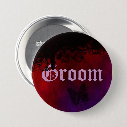 Gothic Heart Button (Vorne & Hinten)