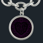 Gothic Heart Charm Bracelet Round Lila & Black 2 Armband<br><div class="desc">Unsere wunderschönen roten und schwarzen Herzen gotischen Hochzeitsumschläge sind dunkel,  aber schön mit unserem künstlerischen Scrolldesign. Sie sind in einer Sammlung von mehreren Gegenständen entworfen,  sodass Ihre gesamte Hochzeit mit dem gleichen Stil koordiniert werden kann!</div>