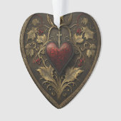 Gothic Heart Christmas Ornament (Vorderseite)