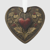 Gothic Heart Christmas Ornament (Vorderseite)