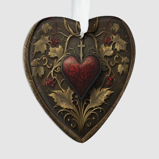 Gothic Heart Christmas Ornament (Vorderseite)