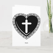 Gothic Heart Cross Valentine Feiertagskarte (Rückseite)
