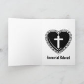 Gothic Heart Cross Valentine Feiertagskarte (Innenseite)