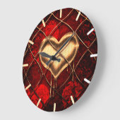 Gothic Heart Custom Große Wanduhr (Winkel)