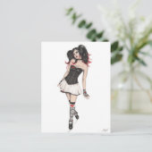Gothic Heart Doll Postcard Postkarte (Stehend Vorderseite)