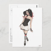 Gothic Heart Doll Postcard Postkarte (Vorne/Hinten)