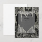 Gothic Heart Einladung (Vorne/Hinten)