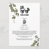 Gothic Heart Floral Skull Hochzeitreise Programm (Vorderseite)