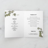 Gothic Heart Floral Skull Hochzeitsorden Programm (Innenseite)
